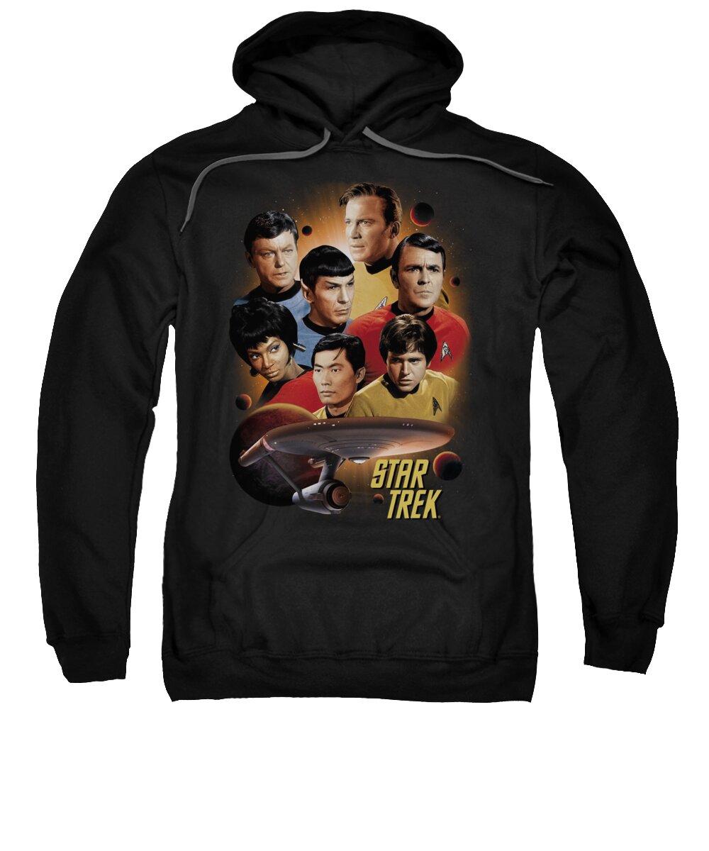 Star Trek Sweatshirt featuring the digital art Star Trek - Heart Of The Enterprise by Brand A