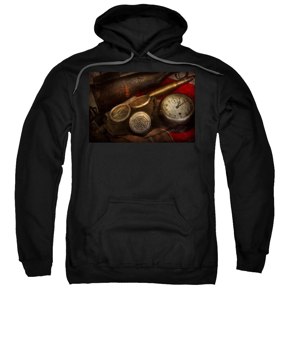 Savad Sweatshirt featuring the photograph Steampunk - War - Remembering the war by Mike Savad