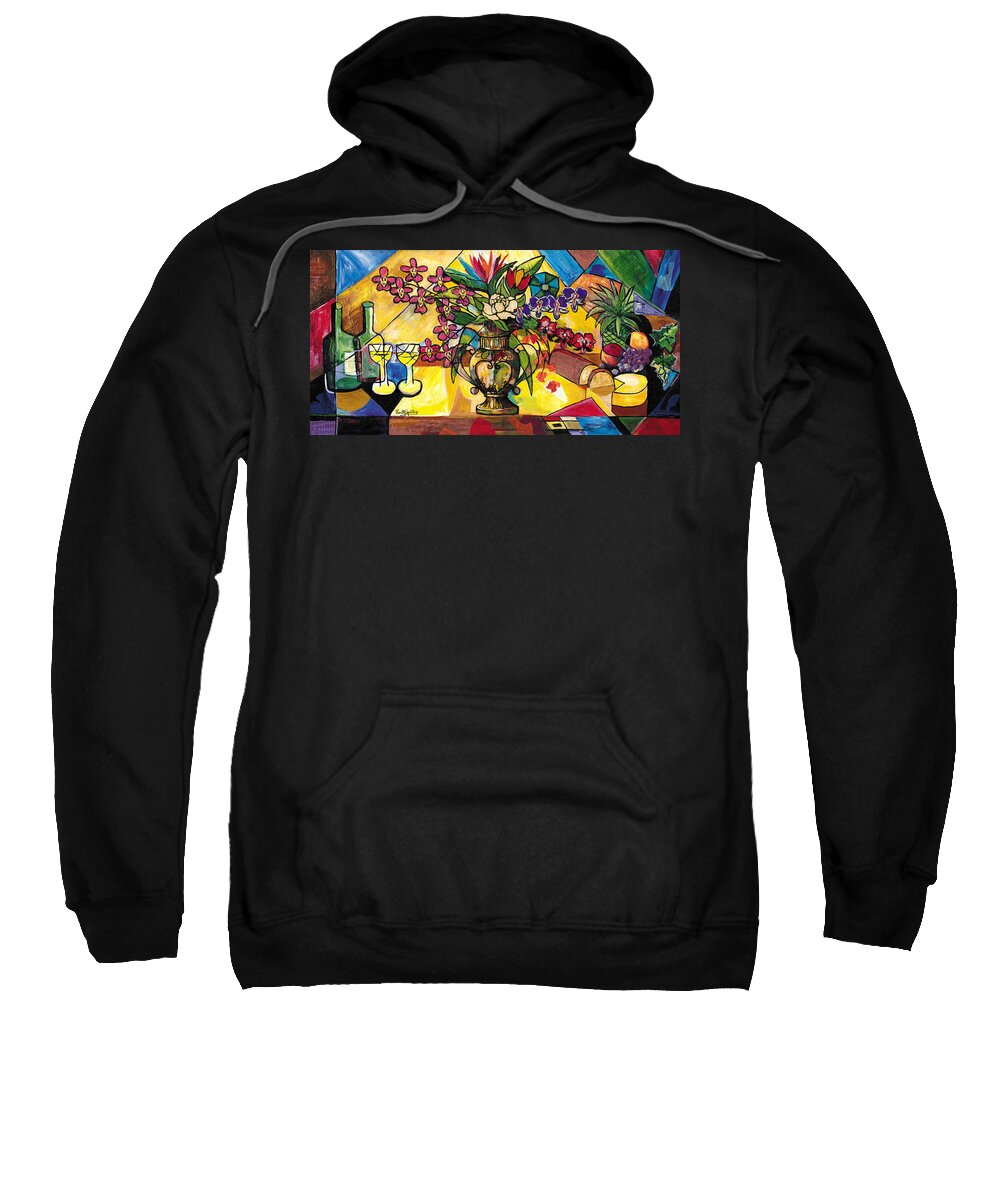 Everett Spruill Sweatshirt featuring the painting Still Life for Venus by Everett Spruill