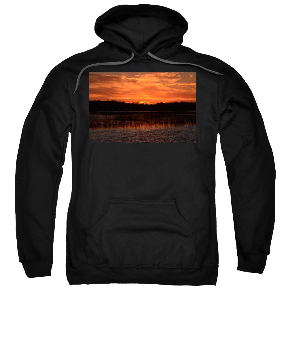 Nature Sweatshirt featuring the photograph Sunset Over Tiny Marsh by David Porteus
