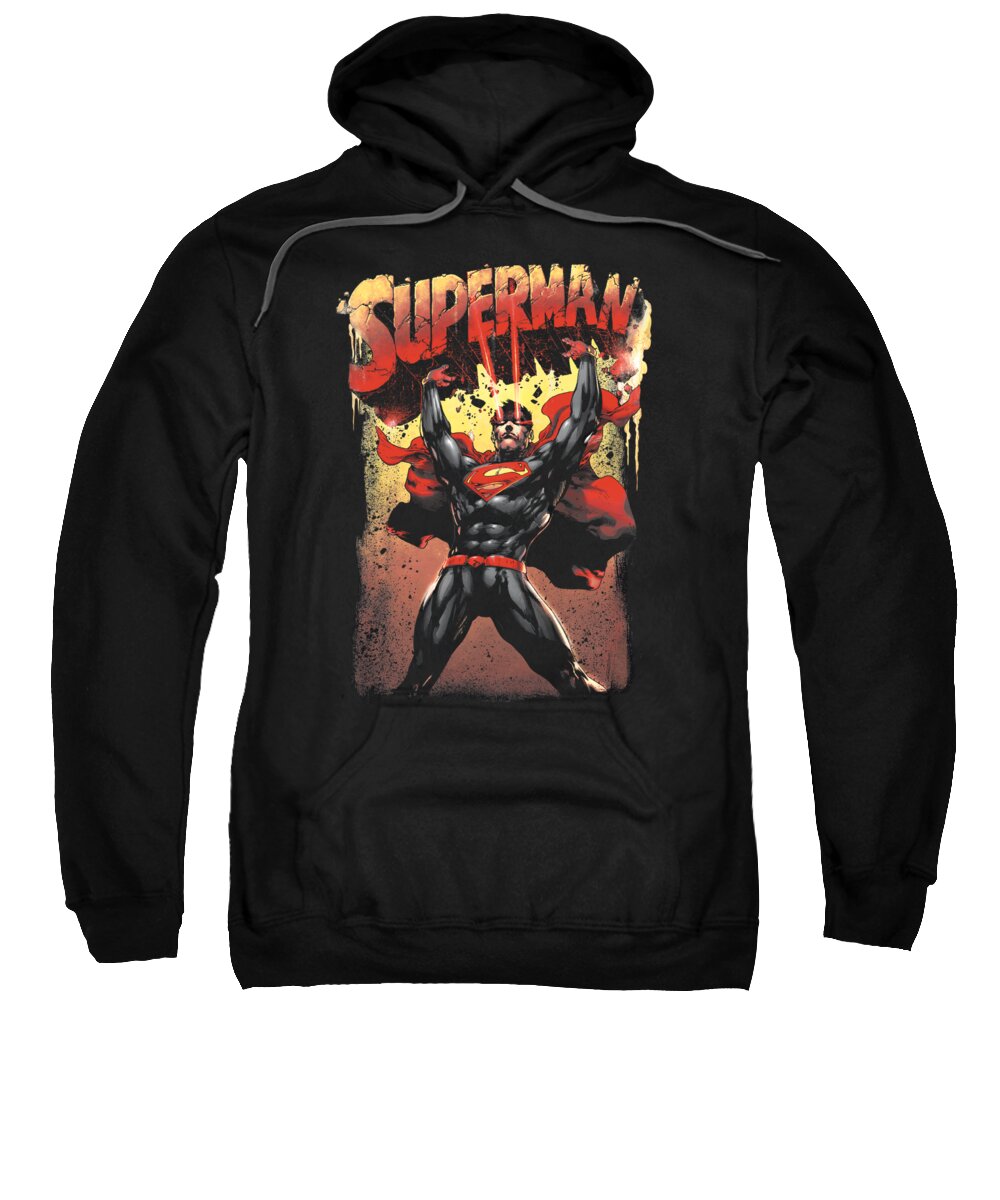  Sweatshirt featuring the digital art Superman - Lift Up by Brand A