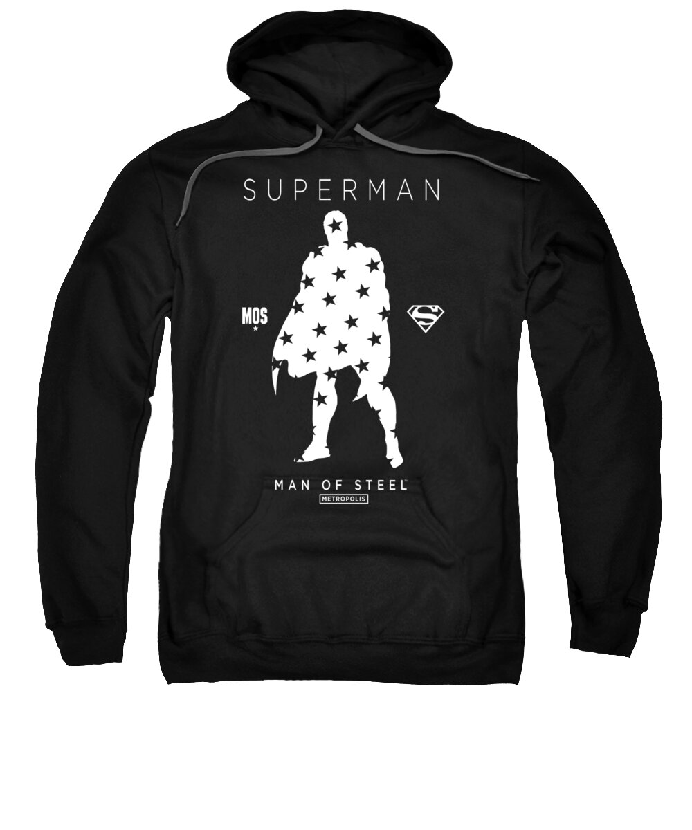  Sweatshirt featuring the digital art Superman - Star Silhouette by Brand A