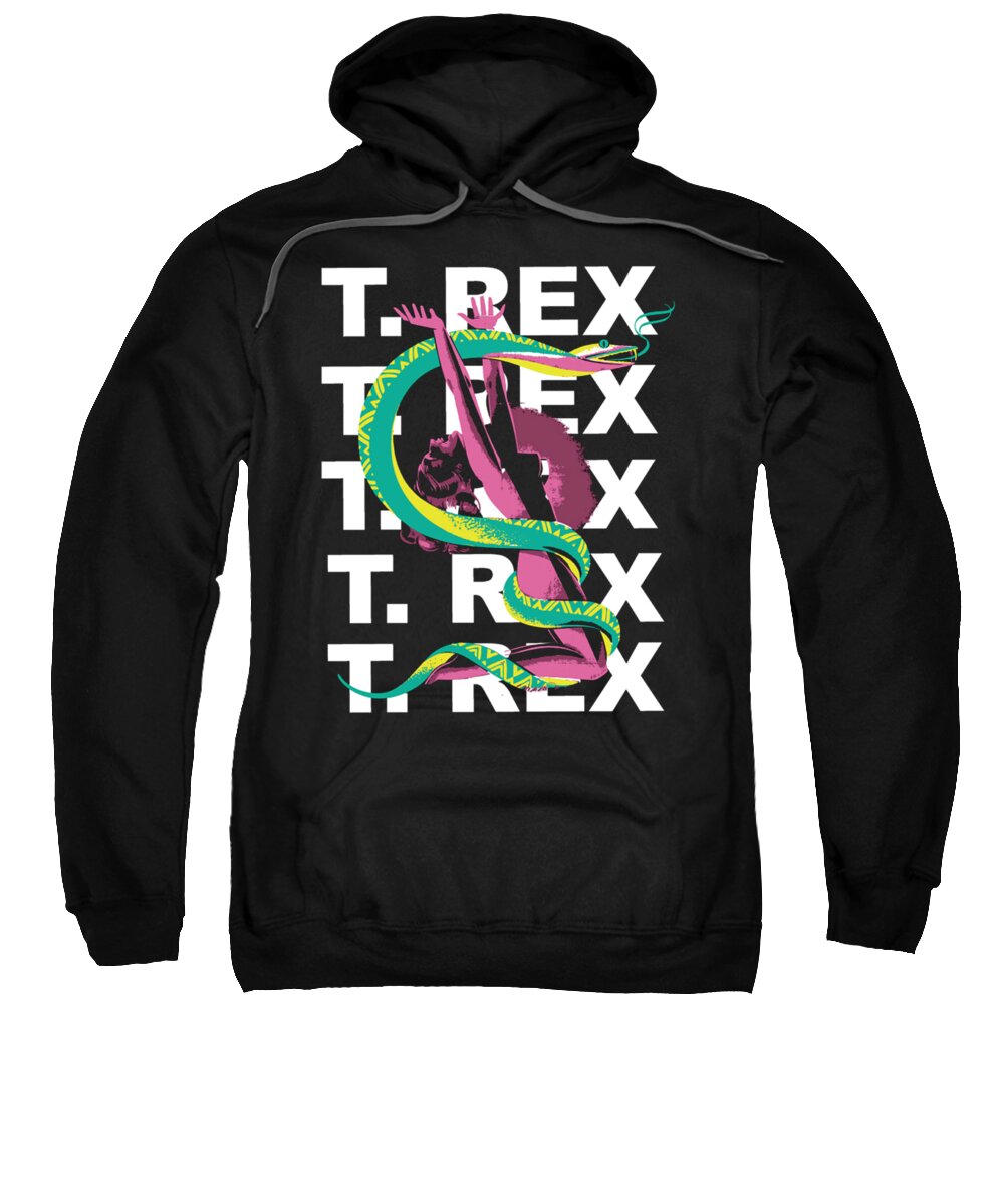  Sweatshirt featuring the digital art T Rex - Snake by Brand A