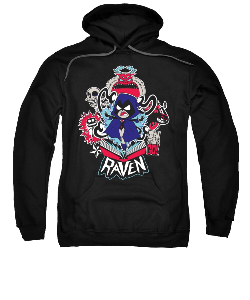 Sweatshirt featuring the digital art Teen Titans Go - Raven by Brand A