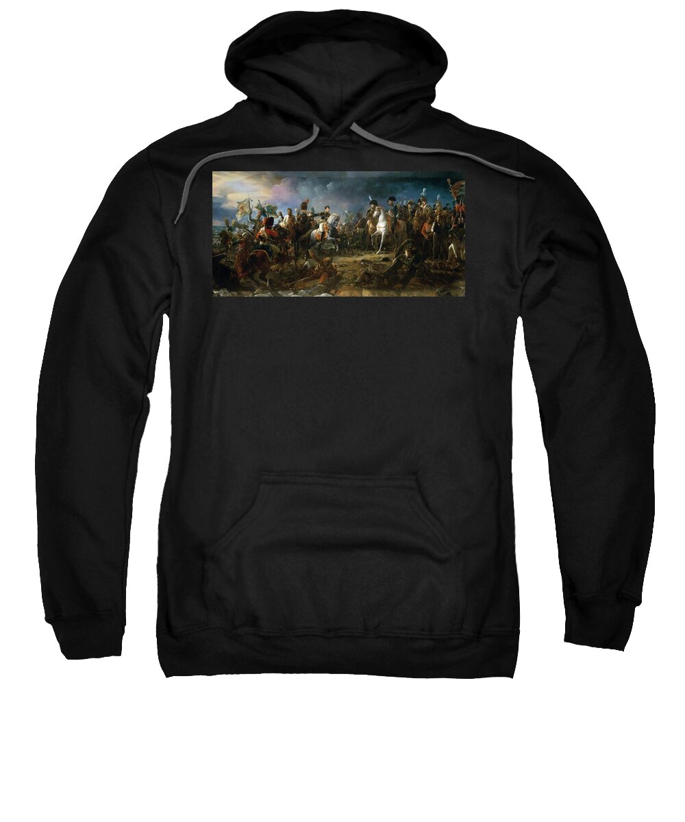 The Battle Of Austerlitz Sweatshirt featuring the painting The Battle of Austerlitz by Baron Francois Gerard