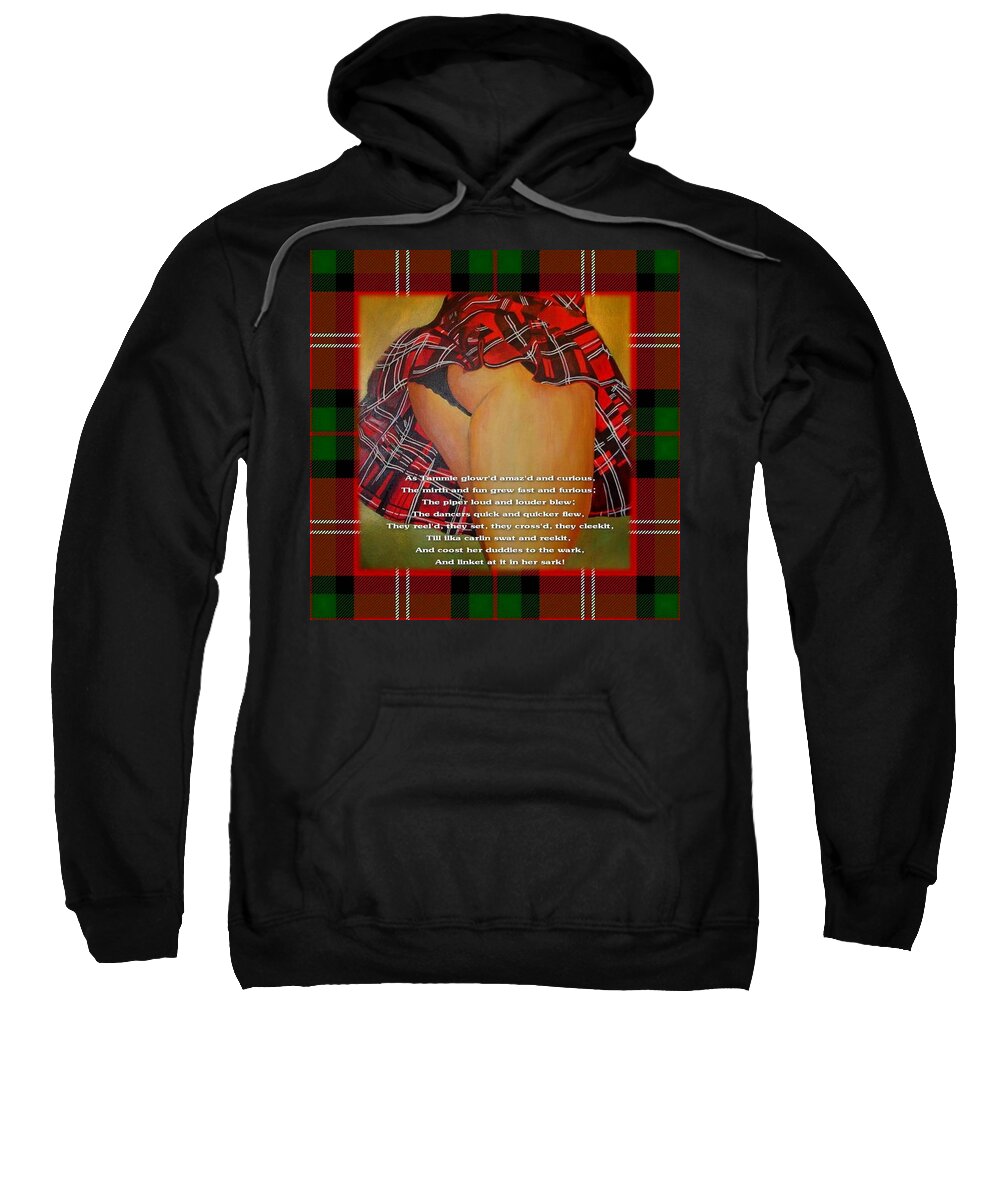 Burns Sweatshirt featuring the painting The Dancers Quick and Quicker Flew Burns Supper by Taiche Acrylic Art