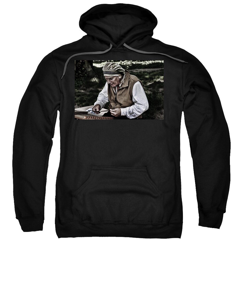 Evie Sweatshirt featuring the photograph The Dulcimer Man by Evie Carrier