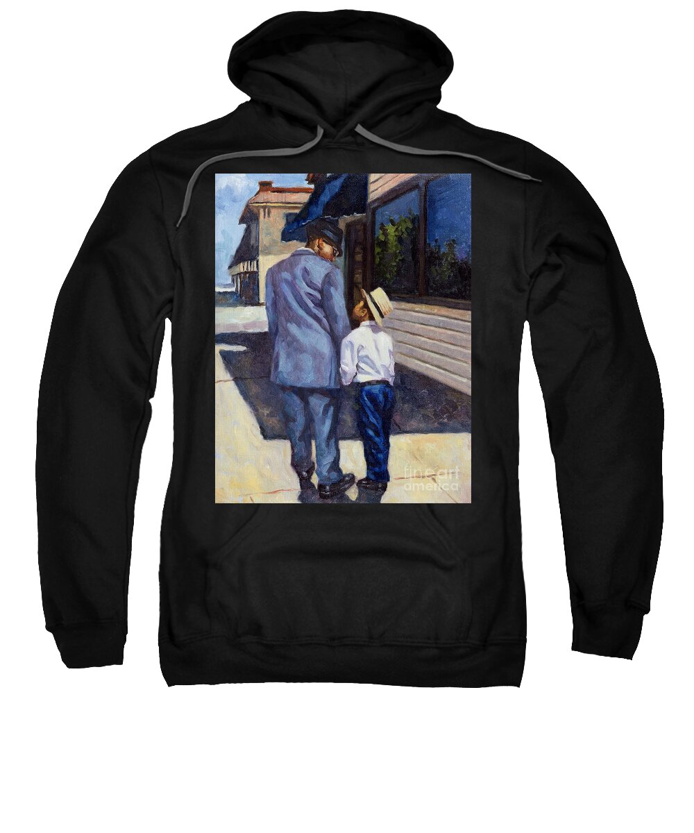 Father Sweatshirt featuring the painting The Education of a King by Colin Bootman