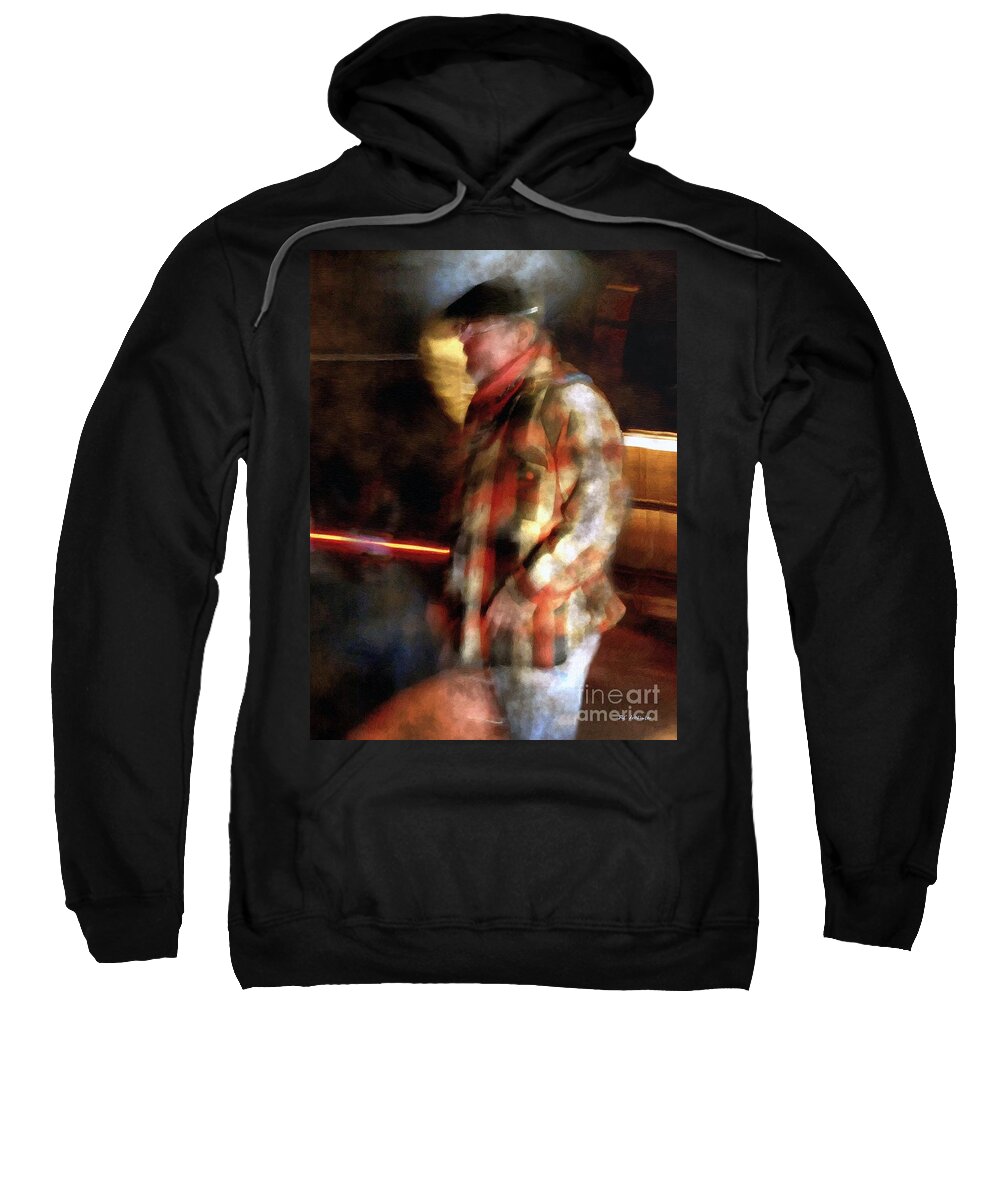 Man Sweatshirt featuring the painting The Foundryman by RC DeWinter