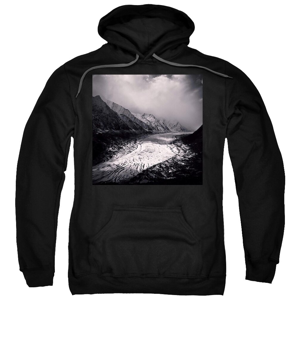  Sweatshirt featuring the photograph The Glacier by Aleck Cartwright