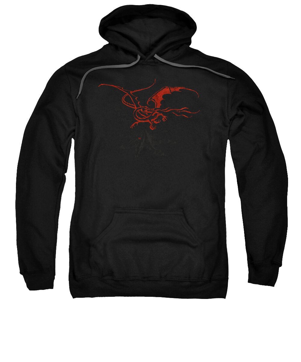 Dragon Sweatshirt featuring the digital art The Hobbit - Smaug by Brand A