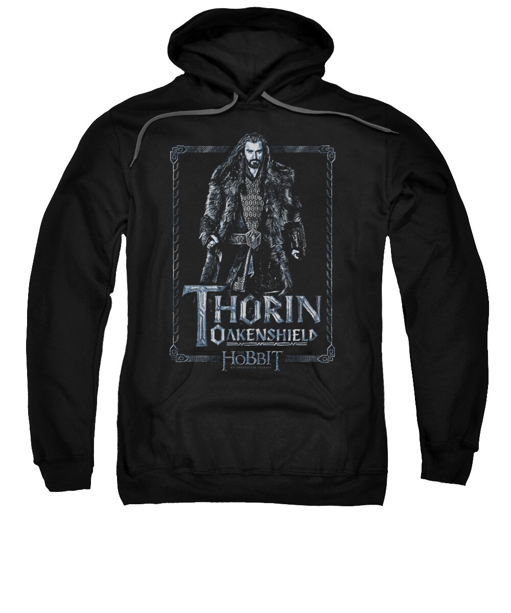  Sweatshirt featuring the digital art The Hobbit - Thorin Stare by Brand A