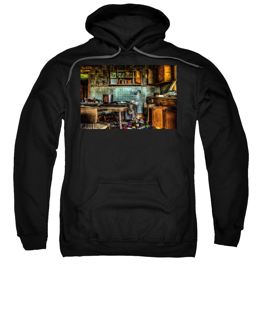 Burned Sweatshirt featuring the photograph The Kitchen by Josh Bryant