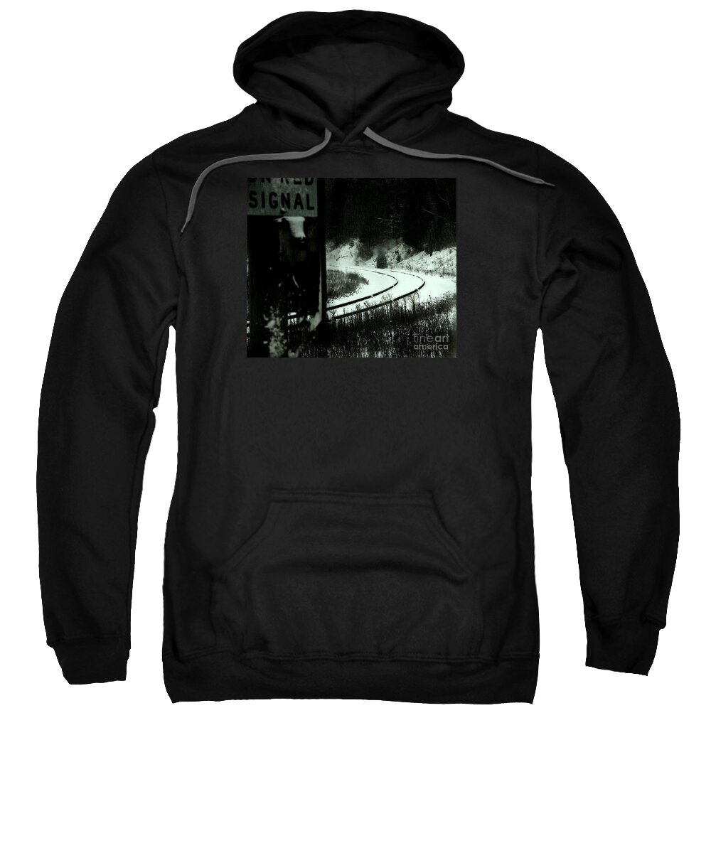 Rail Sweatshirt featuring the photograph The Rail To Anywhere by Linda Shafer