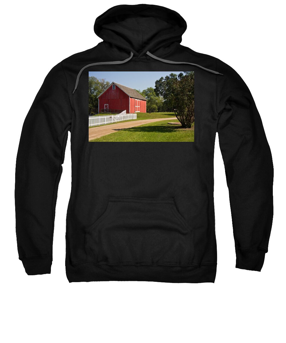 Barn Sweatshirt featuring the photograph The Red Barn by Sue Leonard