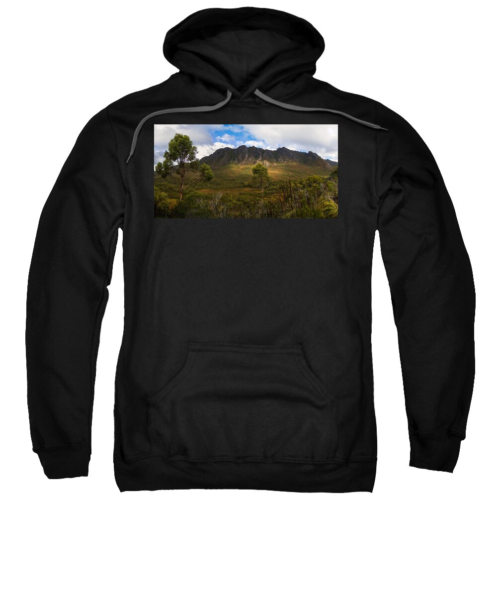 Tasmania Sweatshirt featuring the photograph The Sentinels by Anthony Davey
