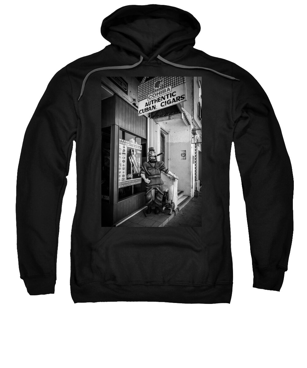 Humidor Sweatshirt featuring the photograph The Sidewalk Humidor by Melinda Ledsome