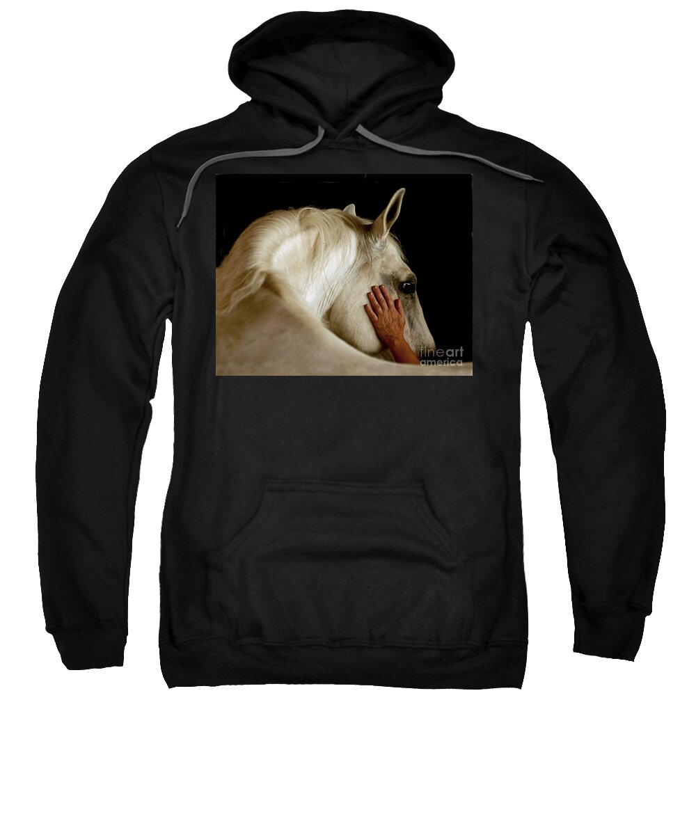 Lipizzan Sweatshirt featuring the photograph The Touch by Carien Schippers
