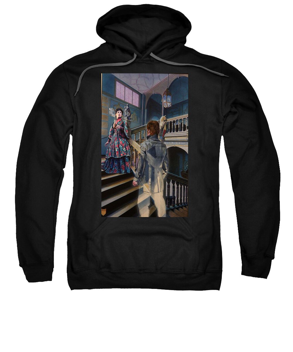 Whelan Art Sweatshirt featuring the painting The Turn of the Screw by Patrick Whelan