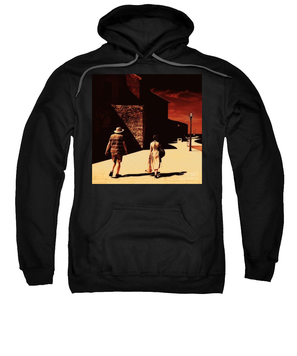 Man Sweatshirt featuring the photograph The walk by Nick Biemans
