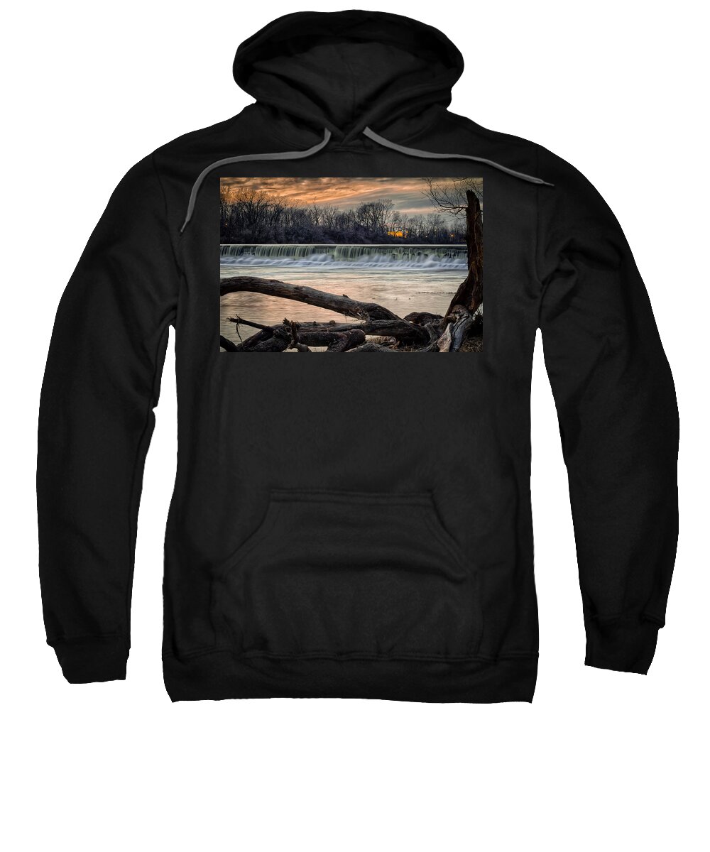 Indiana Sweatshirt featuring the photograph The White River by Ron Pate