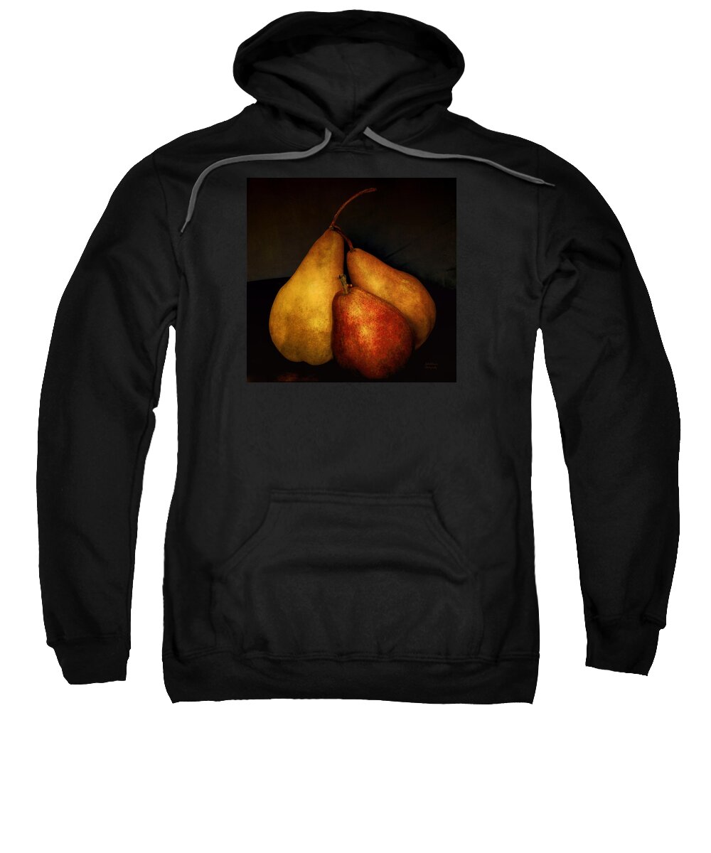 Pears Sweatshirt featuring the photograph Three Pears by Julie Palencia