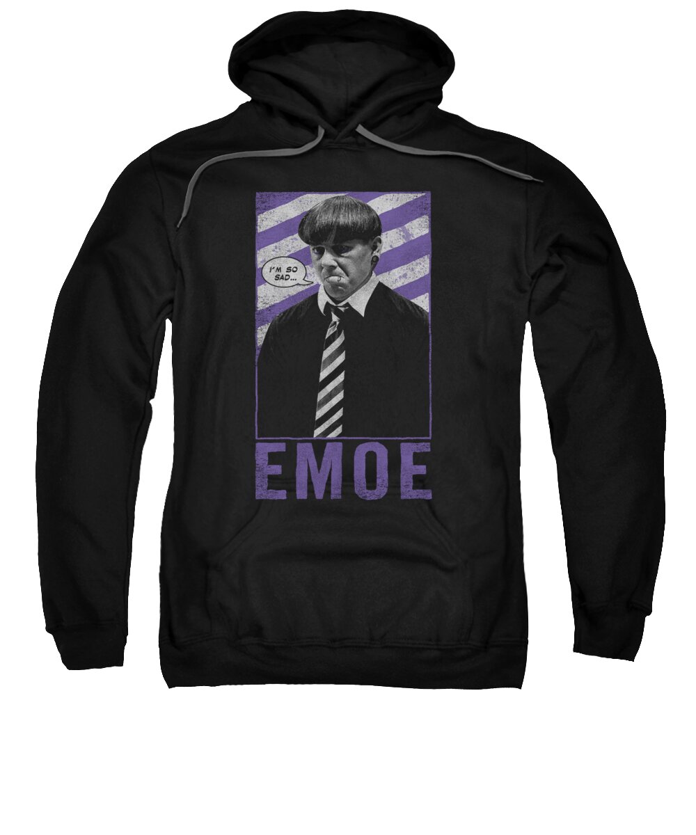 The Three Stooges Sweatshirt featuring the digital art Three Stooges - Emoe by Brand A