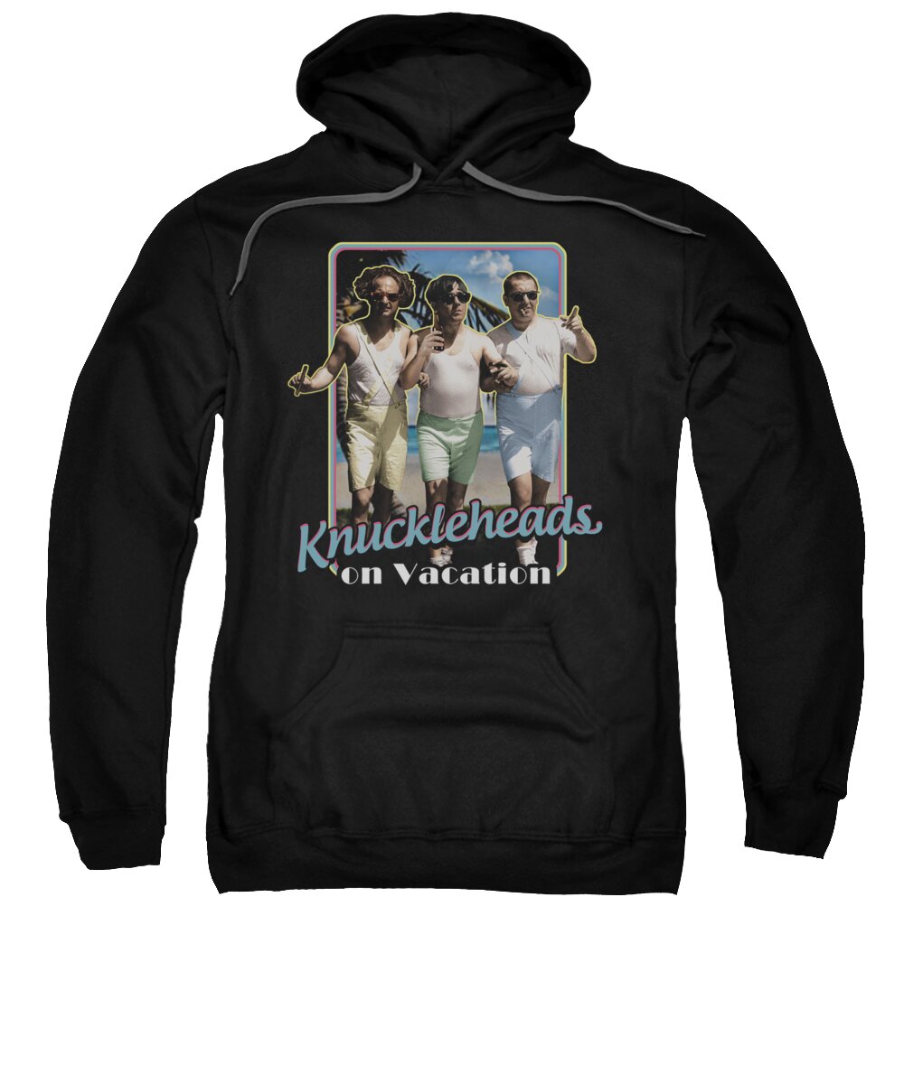 The Three Stooges Sweatshirt featuring the digital art Three Stooges - Knucklesheads On Vacation by Brand A