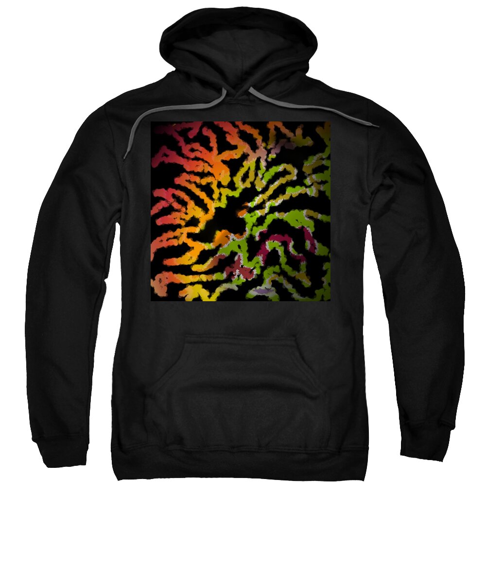 Abstract Sweatshirt featuring the digital art Tiger action by Christine Fournier