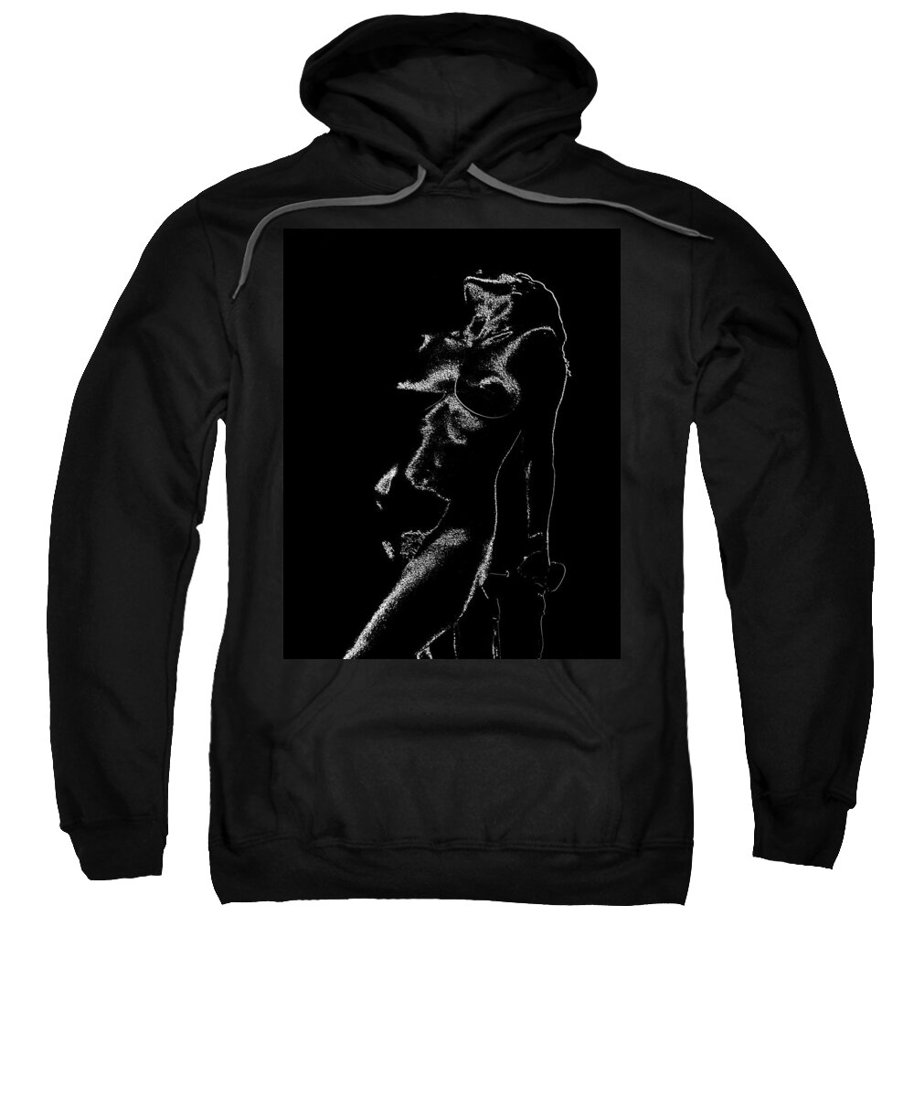 Nude Sweatshirt featuring the photograph Tone-Line Form by Paul W Faust - Impressions of Light