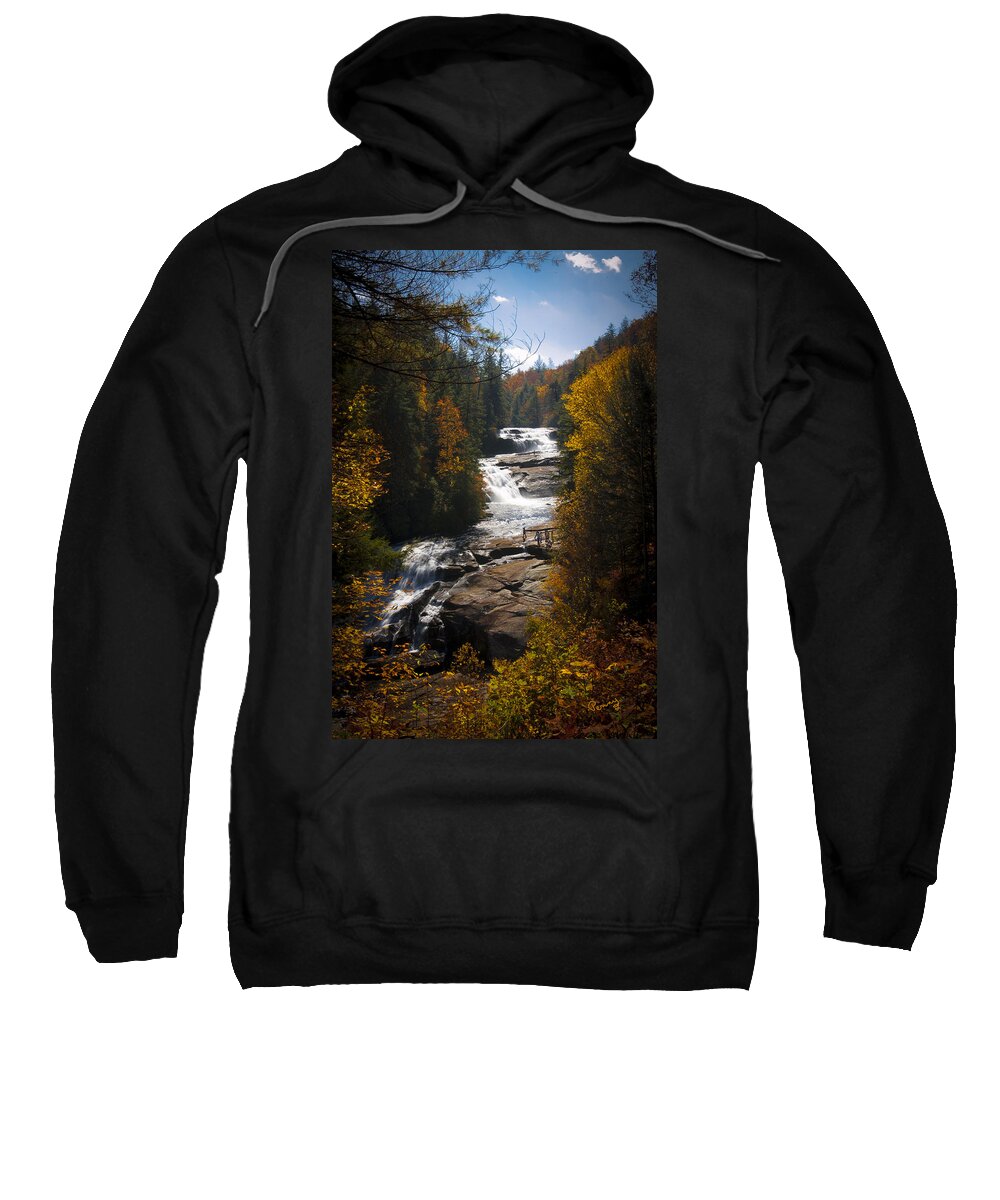 Penny Lisowski Sweatshirt featuring the photograph Triple Falls by Penny Lisowski