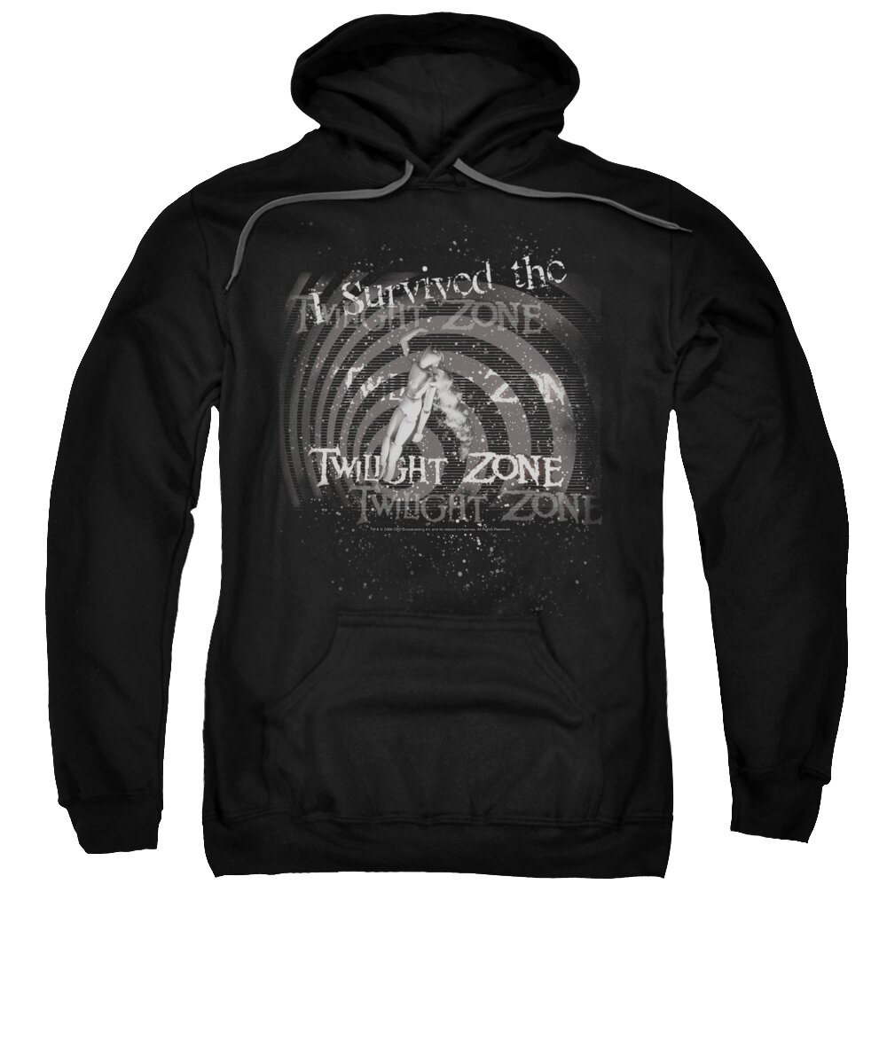 Twilight Zone Sweatshirt featuring the digital art Twilight Zone - I Survived by Brand A