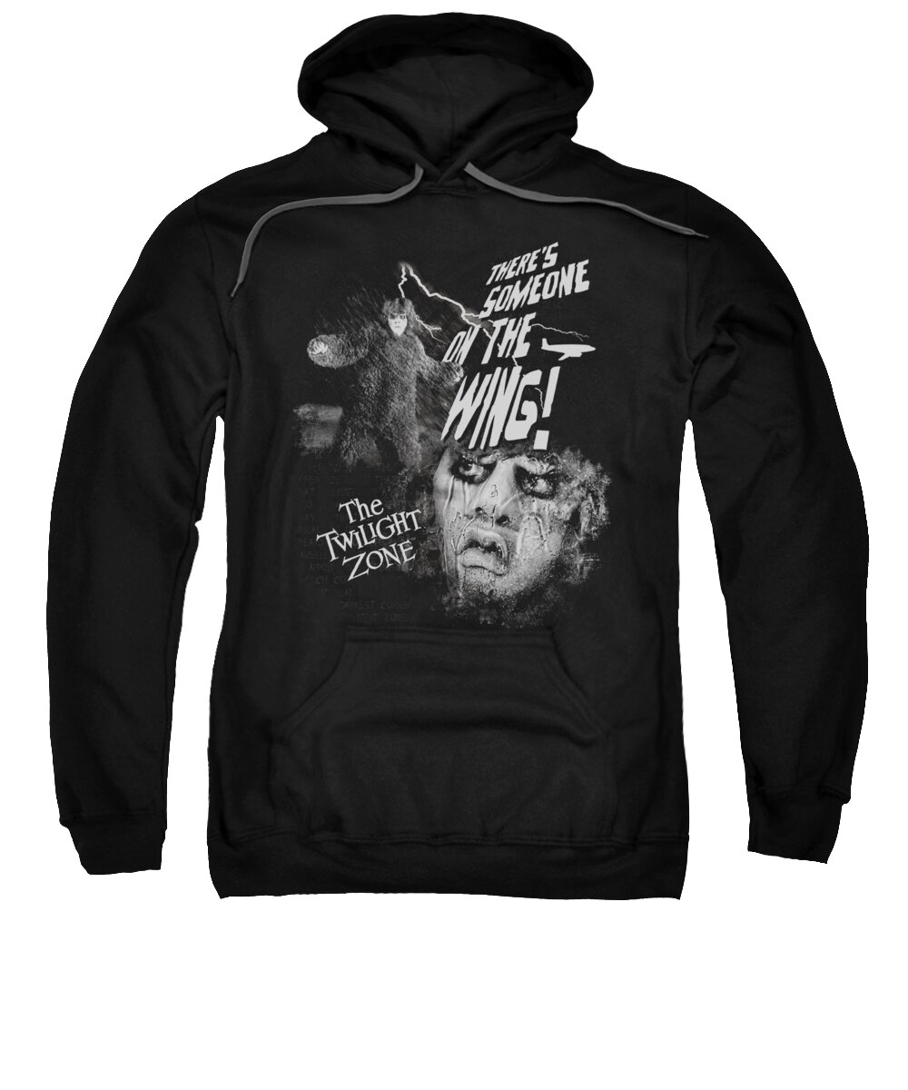  Sweatshirt featuring the digital art Twilight Zone - Someone On The Wing by Brand A