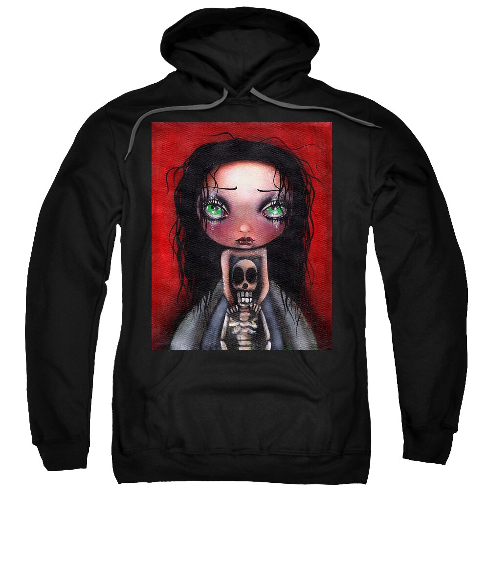 Abril Andrade Griffith Sweatshirt featuring the painting Until the End by Abril Andrade