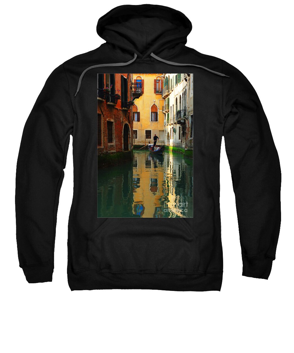 Venice Sweatshirt featuring the photograph Venice Reflections by Bob Christopher