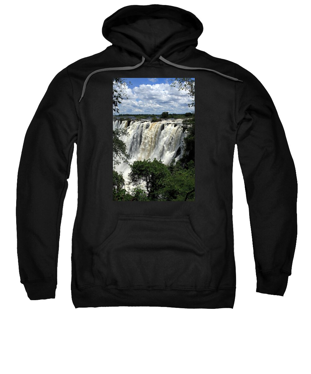 Africa Sweatshirt featuring the photograph Victoria Falls On The Zambezi River by Aidan Moran