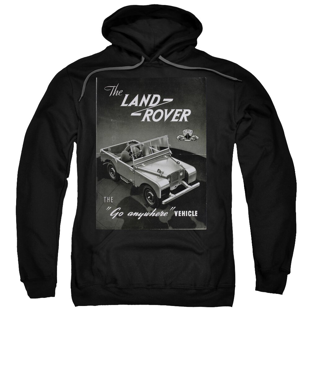 Landrover Sweatshirt featuring the photograph Vintage Land Rover Advert by Georgia Clare