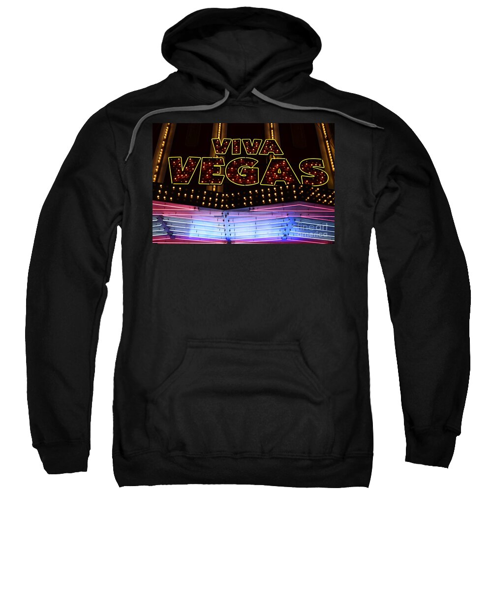 Viva Vegas Sweatshirt featuring the photograph Viva Vegas Neon by Bob Christopher