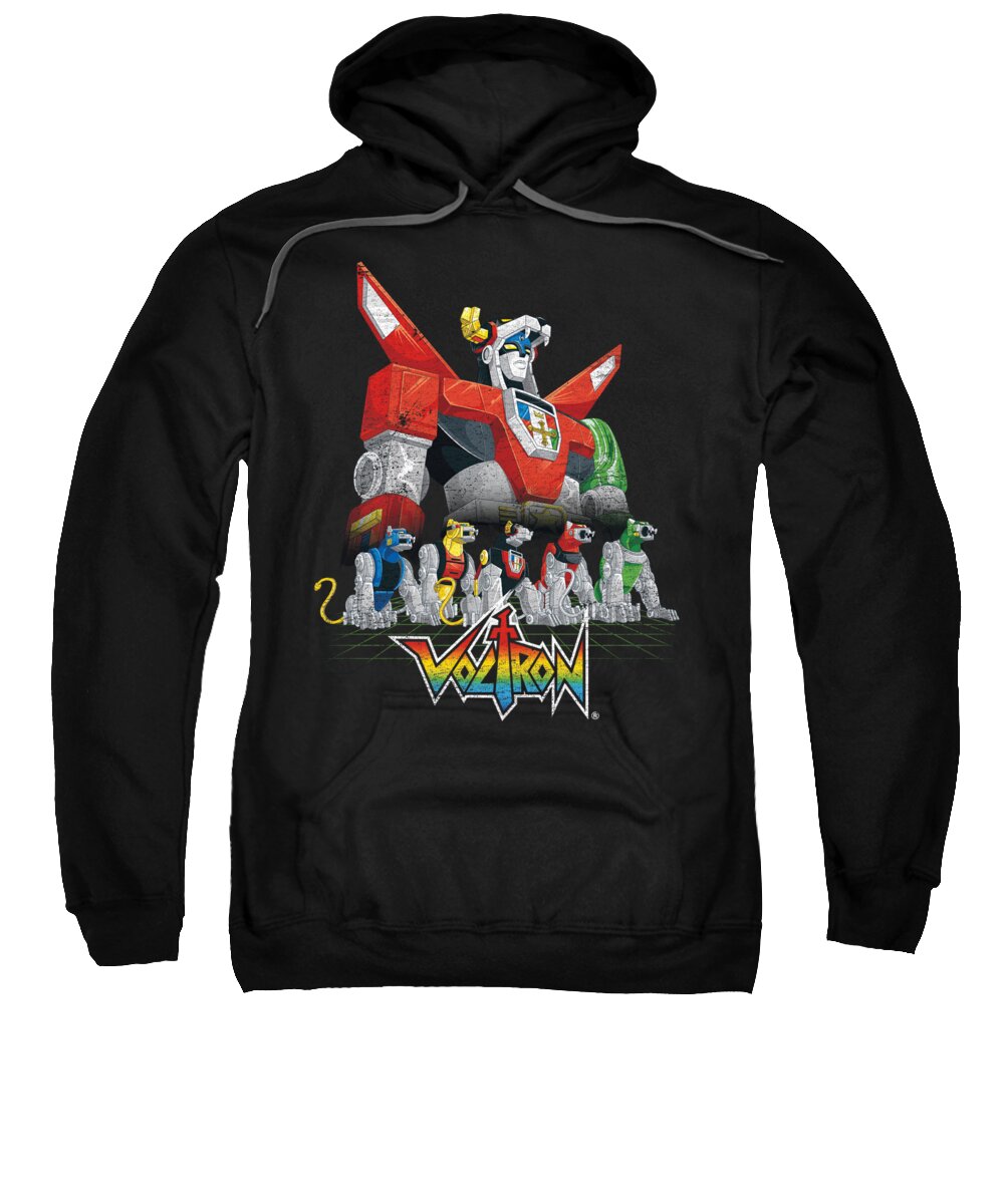  Sweatshirt featuring the digital art Voltron - Lions by Brand A