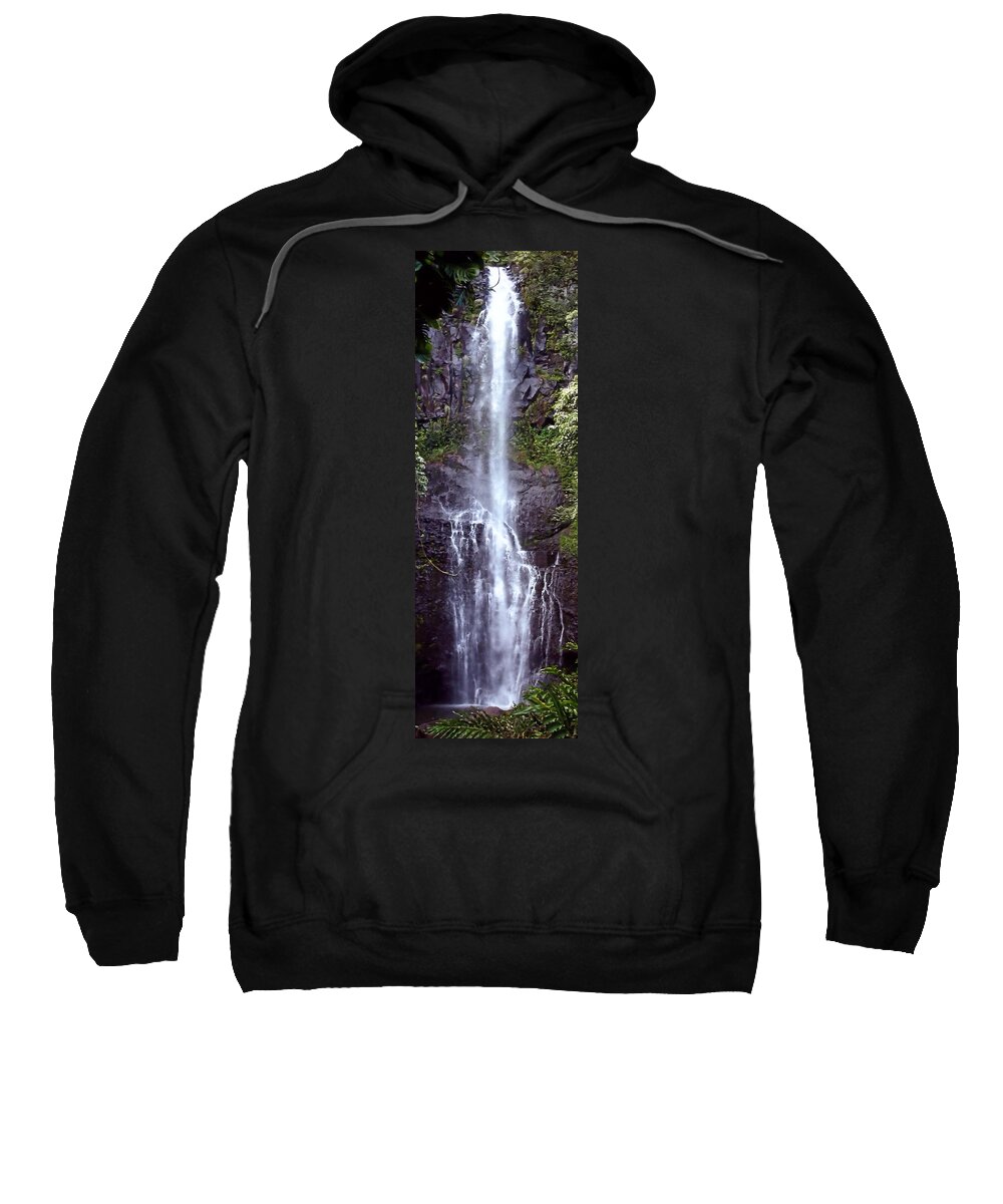 Falls Sweatshirt featuring the photograph Wailua Falls Maui Hawaii by DJ Florek