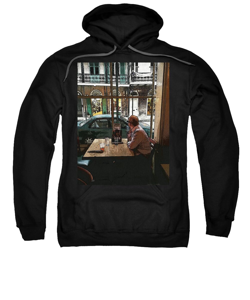 New Orleans Sweatshirt featuring the photograph Waiting by John Duplantis