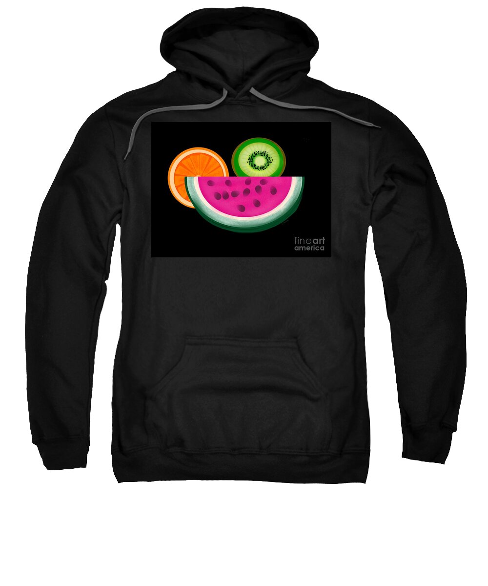 Fruit Sweatshirt featuring the digital art Want A Slice? by Christine Fournier