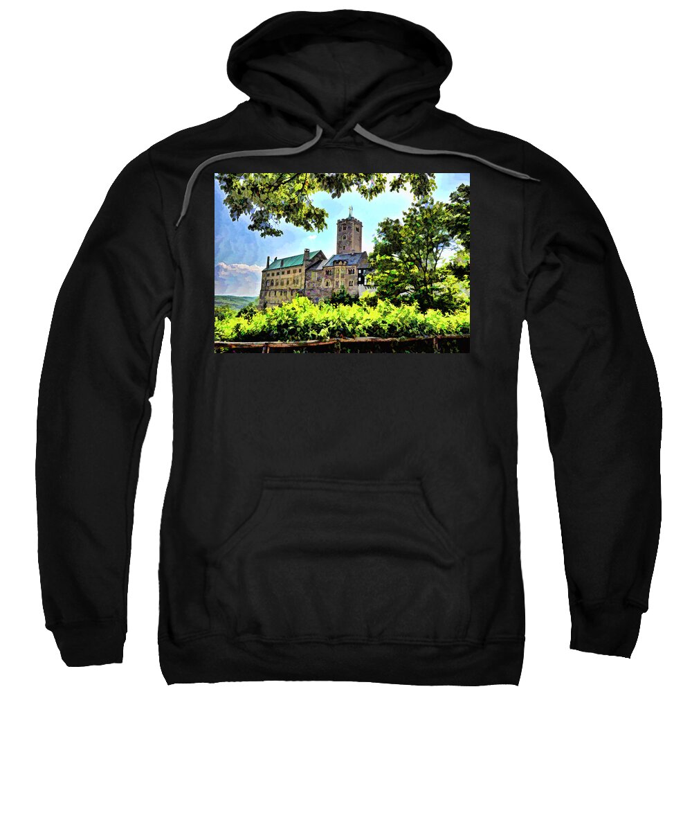 Wartburg Castle Sweatshirt featuring the photograph Wartburg Castle - Eisenach Germany - 1 by Mark Madere