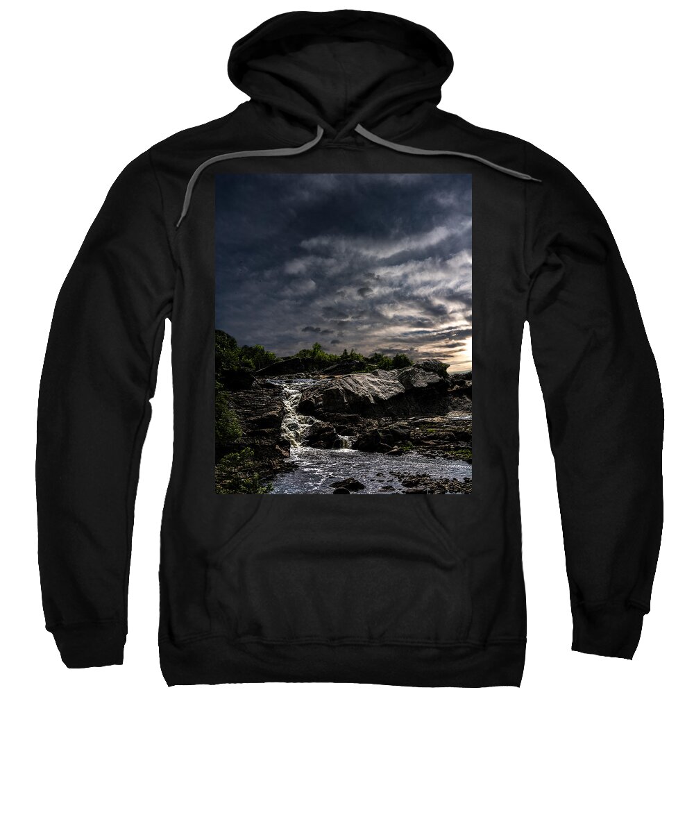 Waterfall Sweatshirt featuring the photograph Waterfall at Sunrise by Bob Orsillo