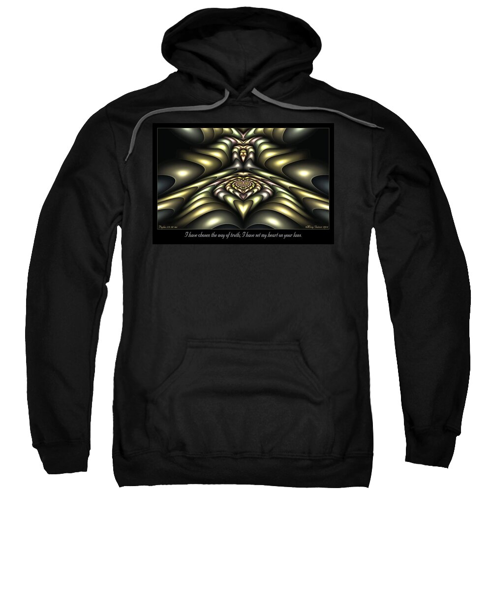 Fractal Sweatshirt featuring the digital art Way of Truth by Missy Gainer