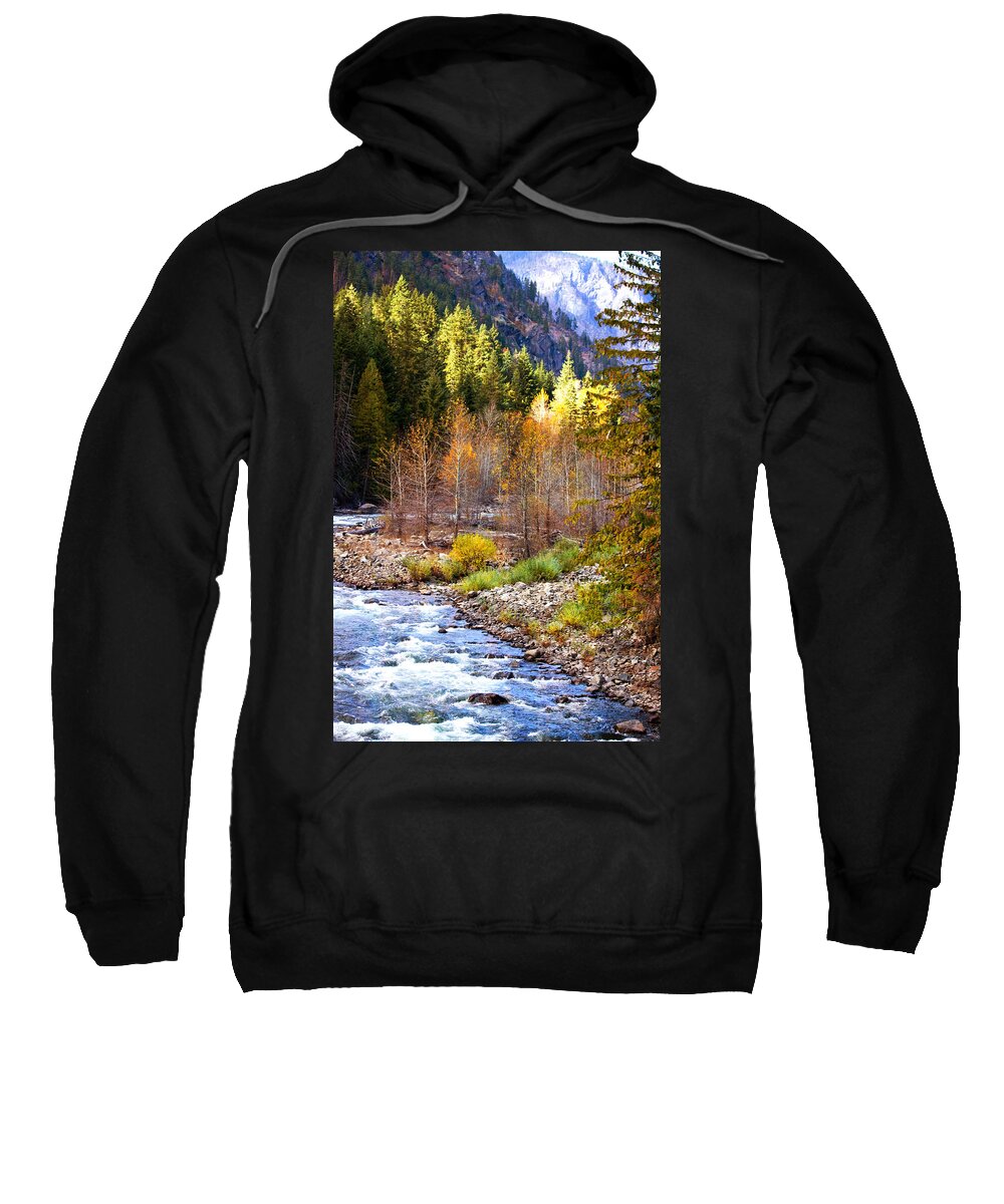 Wenatchee River Sweatshirt featuring the photograph Wenatchee River - Leavenworth - Washington by Marie Jamieson