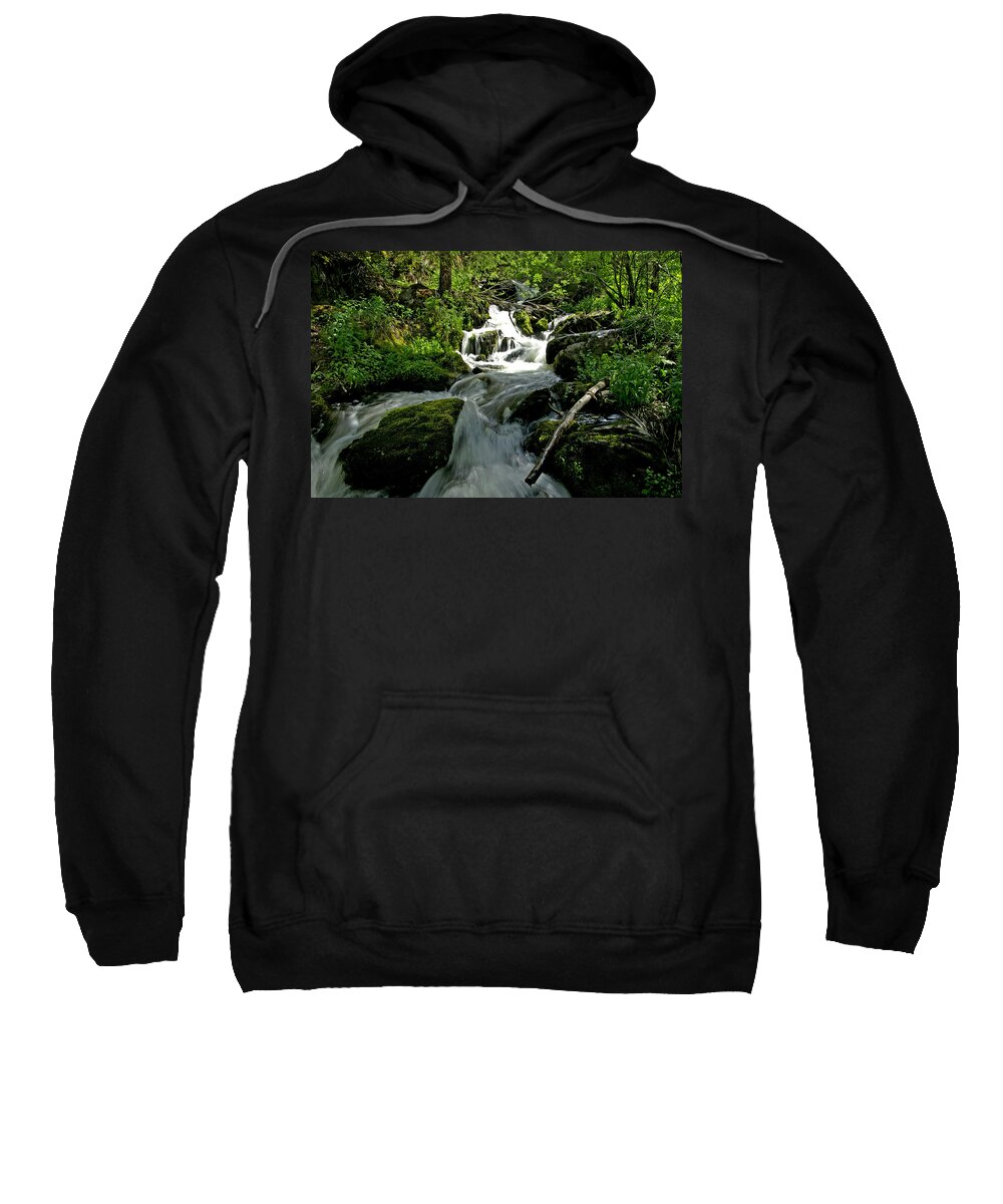 Foliage Sweatshirt featuring the photograph When Snow Melts by Jeremy Rhoades