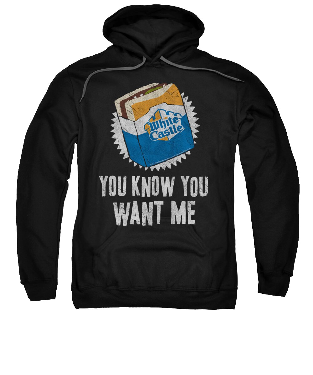 White Castle Sweatshirt featuring the digital art White Castle - Want Me by Brand A