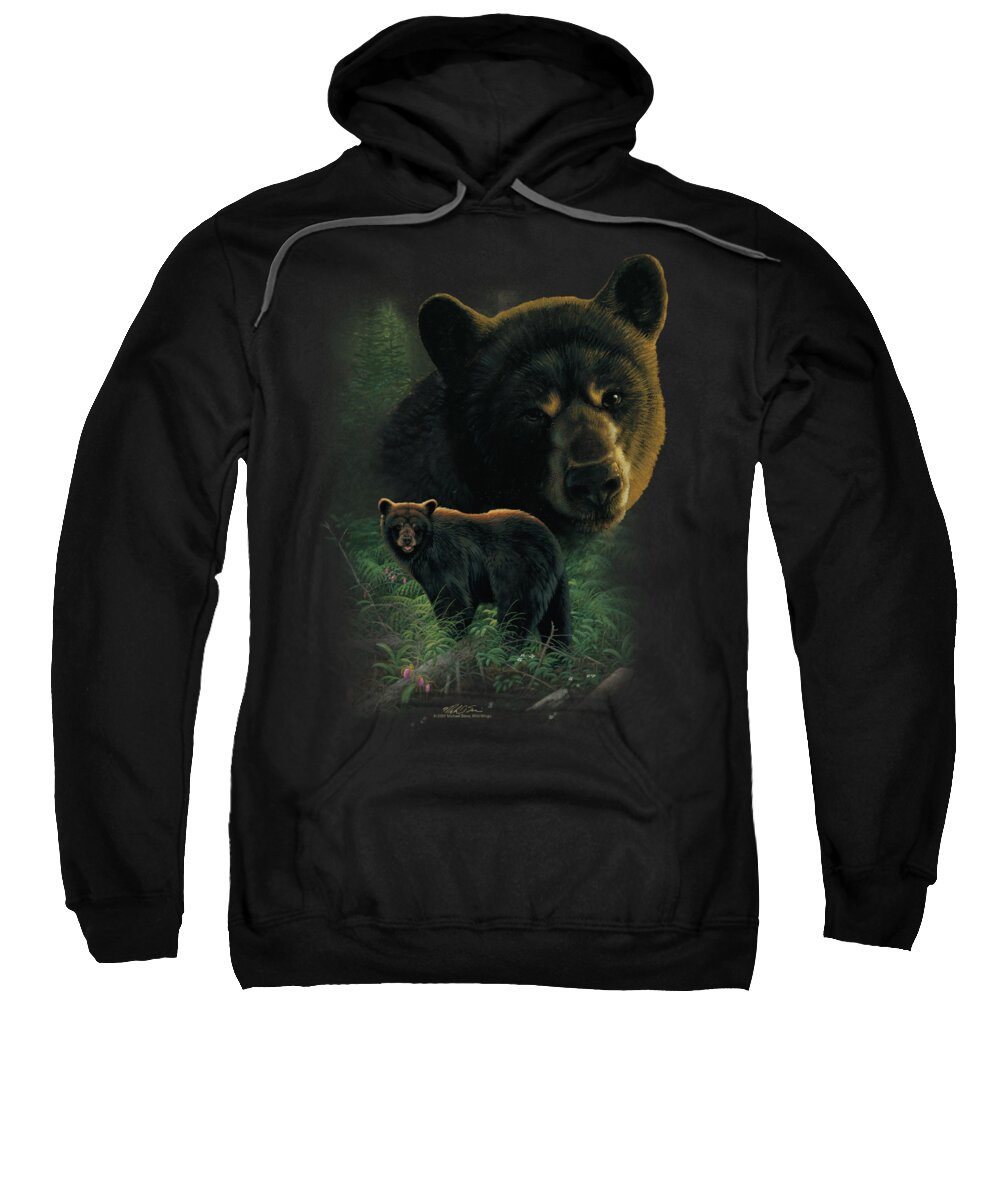 Wildlife Sweatshirt featuring the digital art Wildlife - Black Bears by Brand A