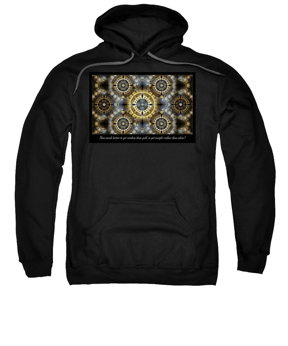 Fractal Sweatshirt featuring the digital art Wisdom and Insight by Missy Gainer